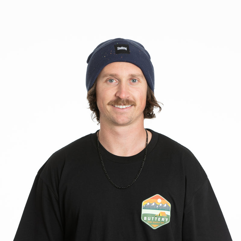 Del Dios Beanie - Indigo Fleck